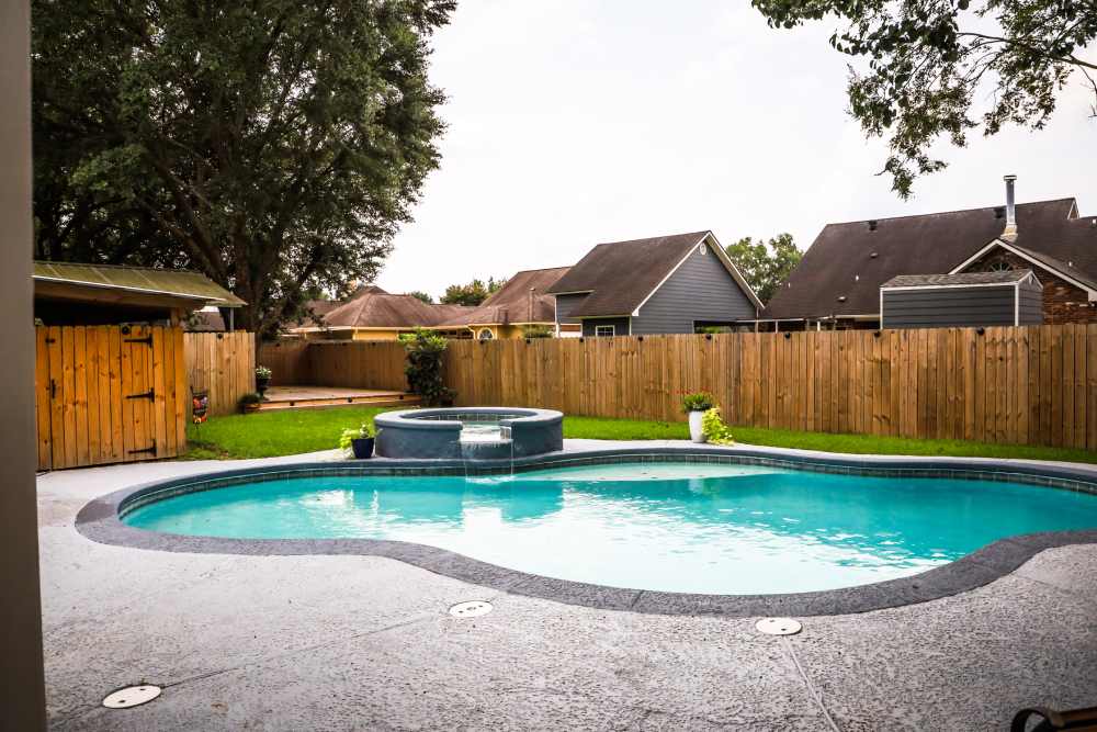 Fencing installed around a home pool