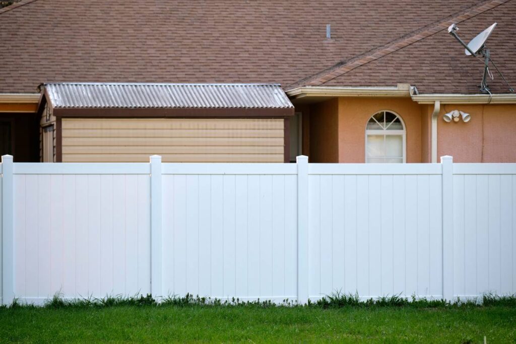 Privacy fence in front of a house near Nicholasville, KY.